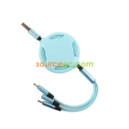 Customization Silicone Three In One Telescopic Charging Line Corporate Gifts