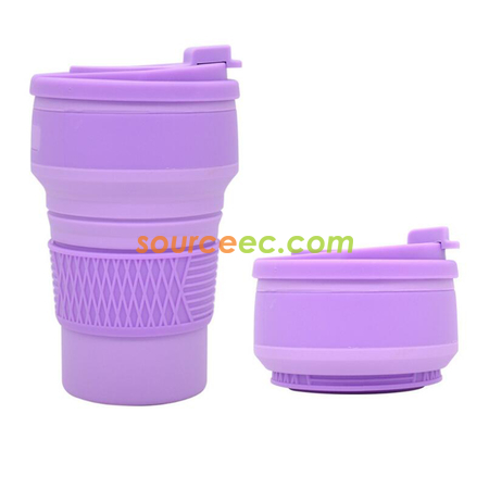 Pure Color Folding Silicone Coffee Cup