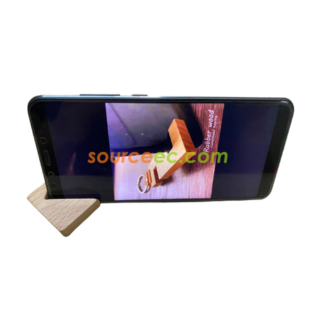 Customization Wooden Phone Holder With Keychain Corporate Gifts