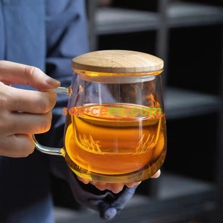 Customization Glass Cup with Infuser Corporate Gifts