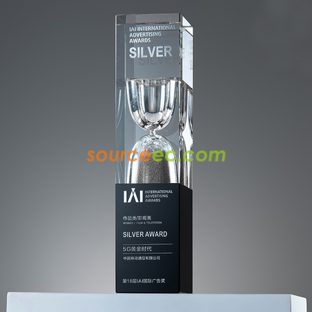 Customization Creative Hourglass Crystal Trophy Corporate Gifts