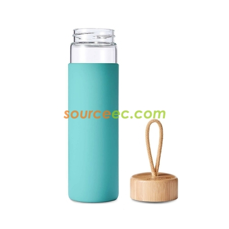 Customization Glass with Bamboo Lid Corporate Gifts