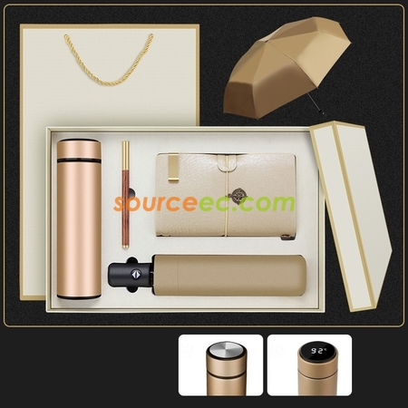Customization Umbrella And Thermal Cup Gift Set Corporate Gifts