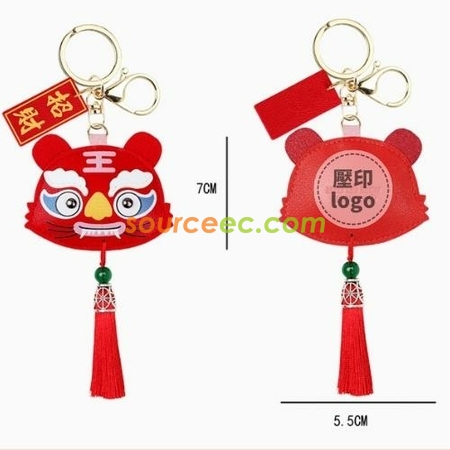 Customization Good Luck Tiger Key Ring Corporate Gifts