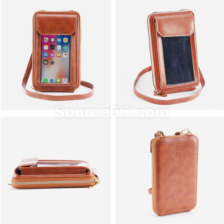 Customization PU Wallet With Touch Phone Bag Corporate Gifts
