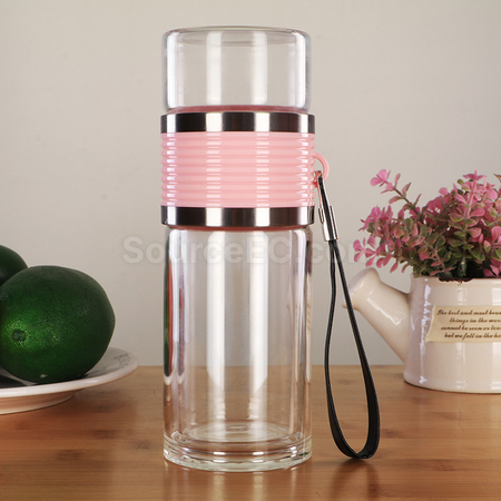 Customization Portable Glass Mug with Infuser Corporate Gifts