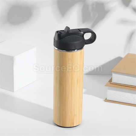 Customization Portable Bamboo Shell Thermos Cup With Cover Corporate Gifts