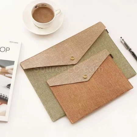Customization Imitation Cotton Hemp Document bag Corporate Gifts