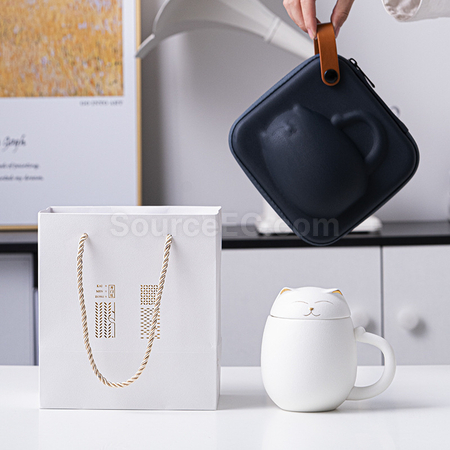 Customization Zhaocai Cat Tea Cup Corporate Gifts