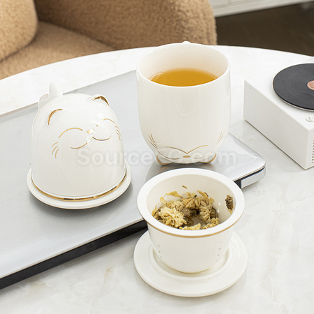 Customization Zhaocai Cat Tea Cup Corporate Gifts