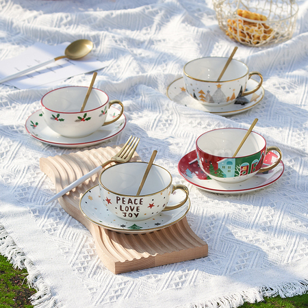 Customization Christmas Ceramic Cup Set Corporate Gifts