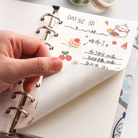 Customization Vintage Loose-leaf Notebook with Fabric Cover Corporate Gifts