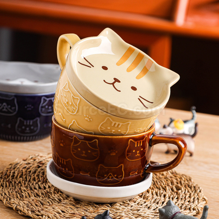 Customization Kawaii Japanese Mug with Lid Corporate Gifts