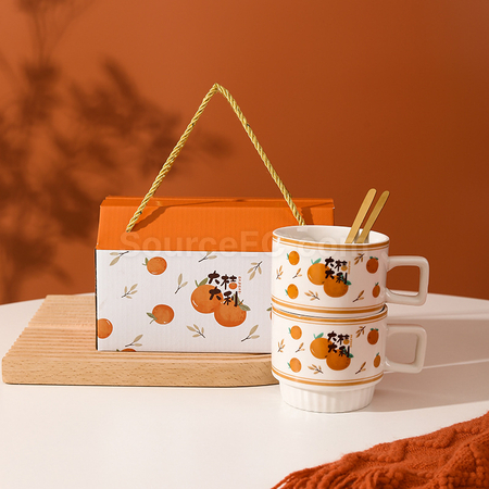 Customization Big Fortuue Towel and Coffee Cup Set Corporate Gifts