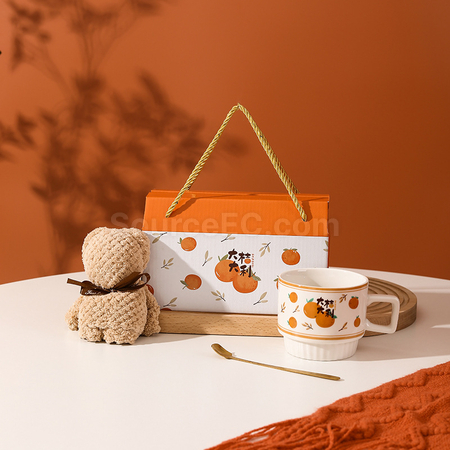 Customization Big Fortuue Towel and Coffee Cup Set Corporate Gifts