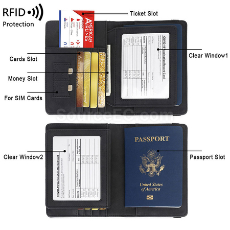 Customization Pu RFID Passport Case Corporate Gifts