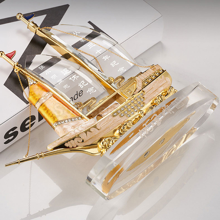 Customization Sailboat Crystal Trophy Corporate Gifts