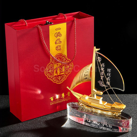 Customization Sailboat Crystal Trophy Corporate Gifts