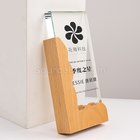 Customization Wooden Crystal Trophy Corporate Gifts