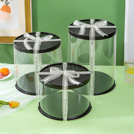 Customization Fully transparent cake packaging box Corporate Gifts