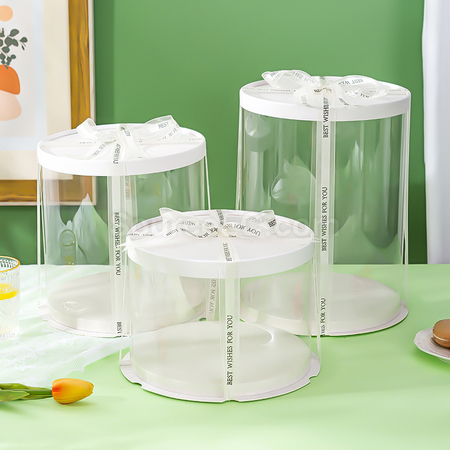 Customization Fully transparent cake packaging box Corporate Gifts