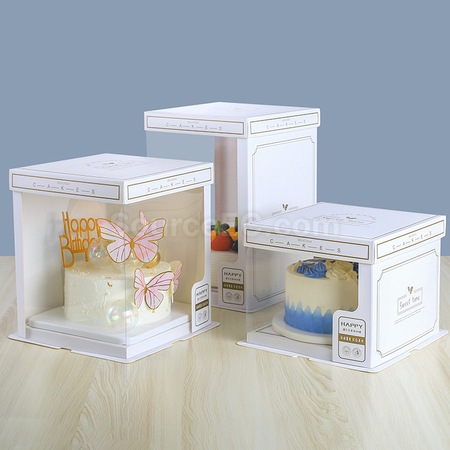Customization Fully transparent cake packaging box Corporate Gifts