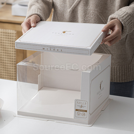 Customization Fully transparent cake packaging box Corporate Gifts
