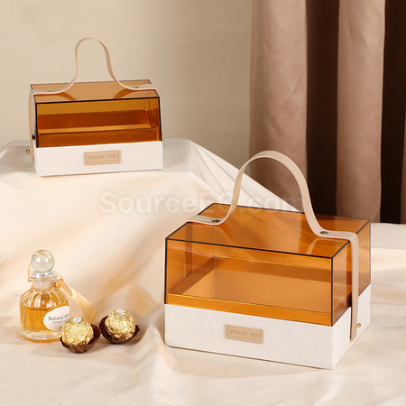 Customization Transparent Acrylic Portable Gift Box Corporate Gifts