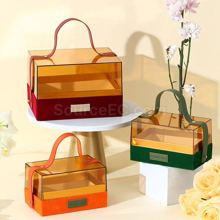 Customization Transparent Acrylic Portable Gift Box Corporate Gifts