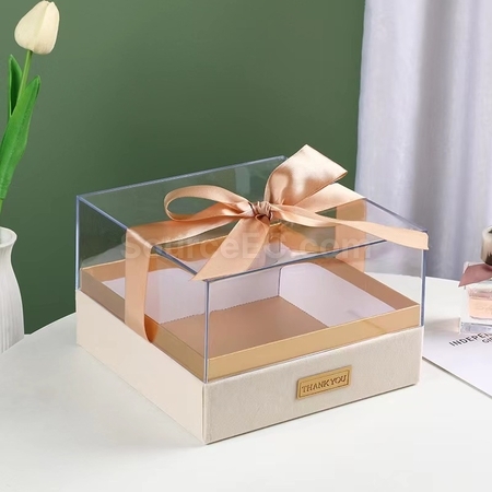Customization Tie-Bow Acrylic Portable Gift Box Corporate Gifts