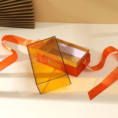 Customization Tie-Bow Acrylic Portable Gift Box Corporate Gifts