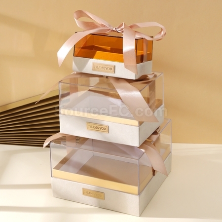 Customization Tie-Bow Acrylic Portable Gift Box Corporate Gifts