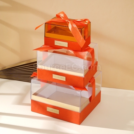 Customization Tie-Bow Acrylic Portable Gift Box Corporate Gifts