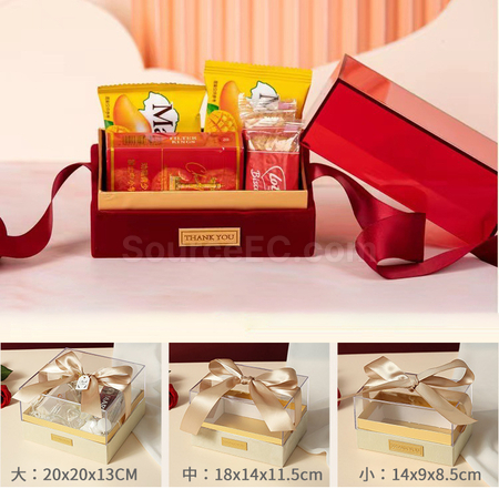 Customization Tie-Bow Acrylic Portable Gift Box Corporate Gifts