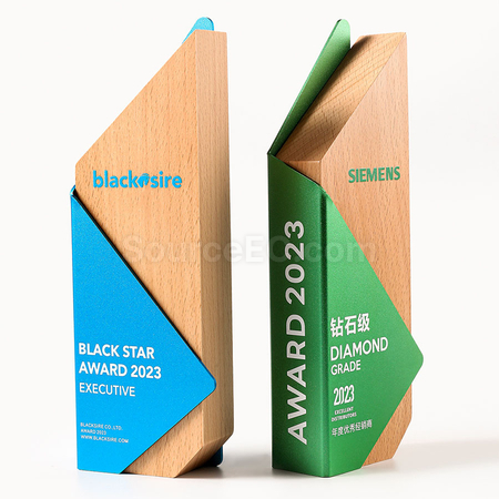 Customization Wooden Metal Trophy Corporate Gifts