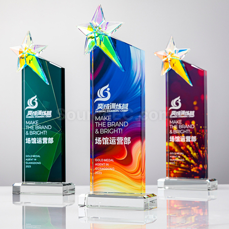 Customization Gradient Crystal Trophy Corporate Gifts