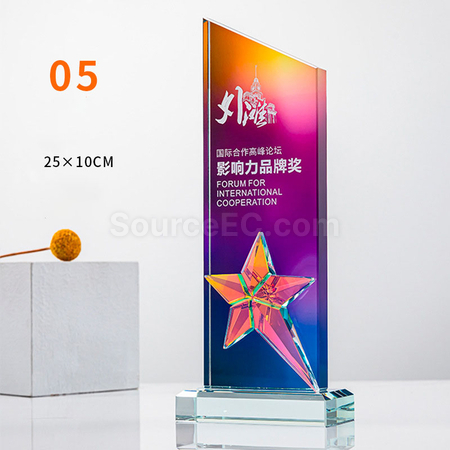 Customization Gradient Crystal Trophy Corporate Gifts