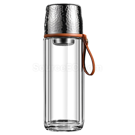 Customization 350ML Portable Glass Bottle with Infuser Corporate Gifts