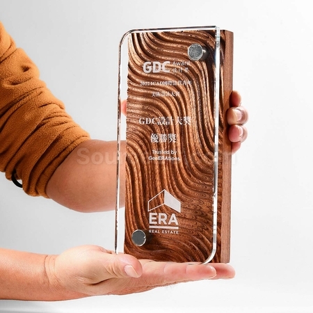 Customization Wood Crystal Trophy Corporate Gifts