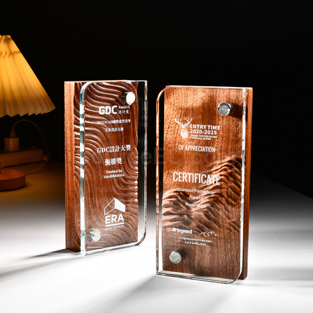Customization Wood Crystal Trophy Corporate Gifts