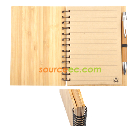 Customization Bamboo Notebook With Pen Corporate Gifts