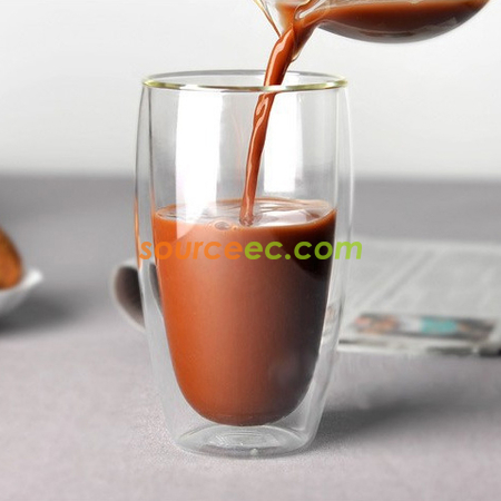 Customization 350ML Double Glass Cup Corporate Gifts