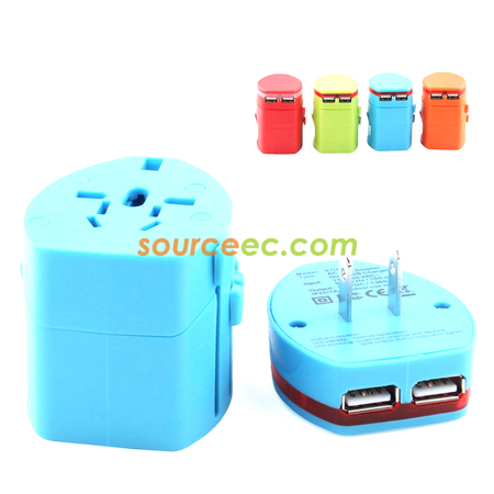 Customization  Universal Travel Adapter with USB Corporate Gifts