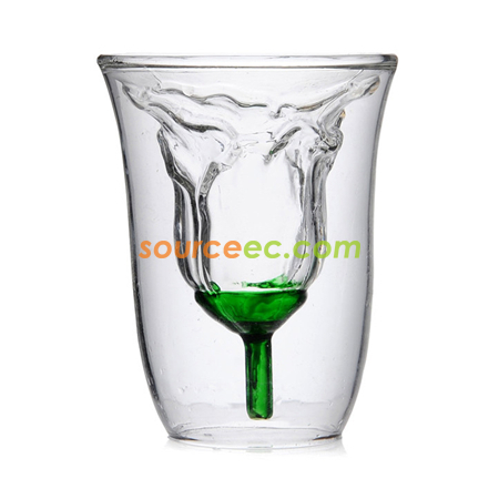 Customization 180ML Pyrex Rose Glass Cup Corporate Gifts