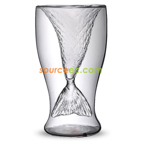 Customization 180ML Pyrex Fishtail Glass Cup Corporate Gifts