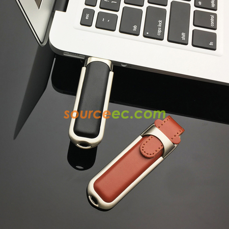 Customization PU Leather USB Flash Drive 8GB Corporate Gifts