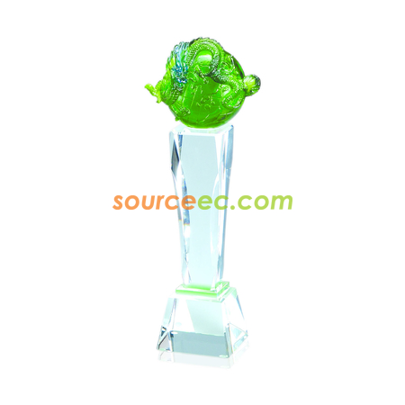 Customization Colored Glaze Crystal Trophies Corporate Gifts