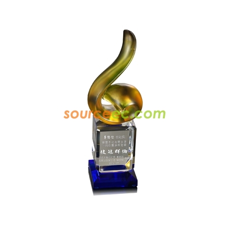 Customization  CrystalColored Glaze Crystal Trophies Corporate Gifts
