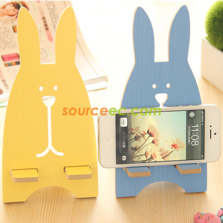 Customization Wooden Rabbit Mobile Phone Holder Corporate Gifts