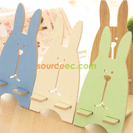 Customization Wooden Rabbit Mobile Phone Holder Corporate Gifts